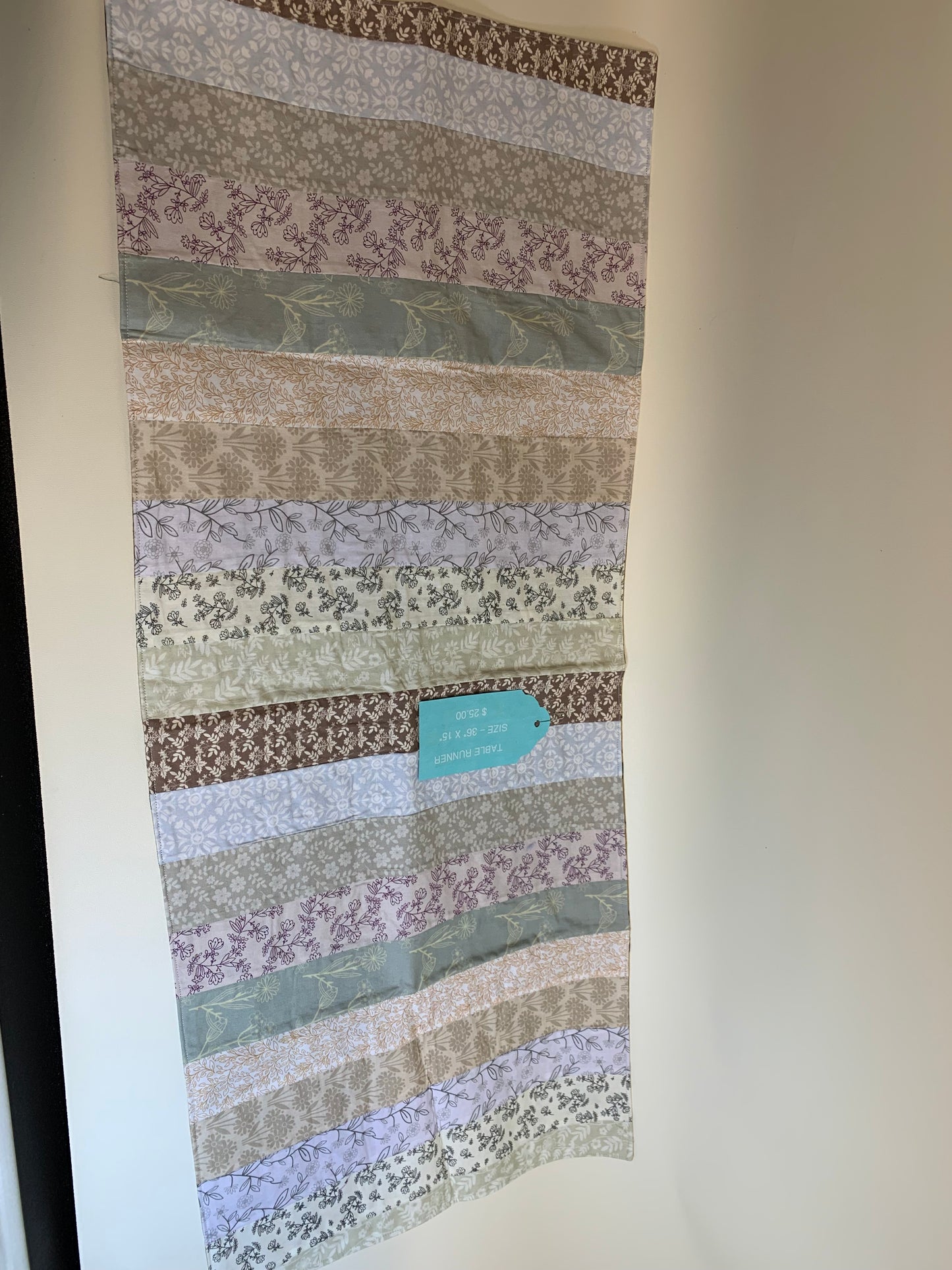 Table Runner - Tan Tone Floral - 36" x 16"