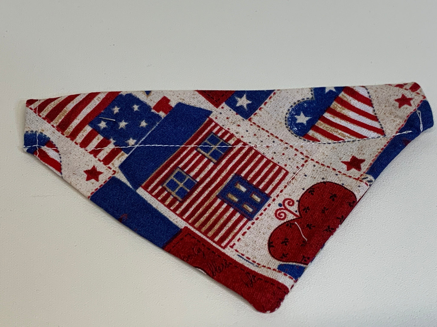 Dog Bandana Red/White/Blue - for 1/2 inch collar