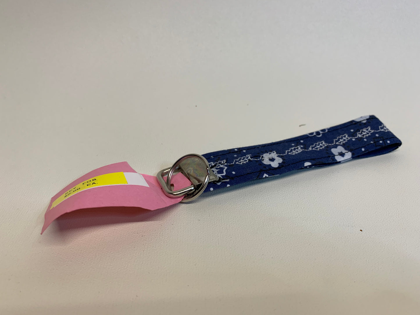 Key FOB - Blue with white flowers 2