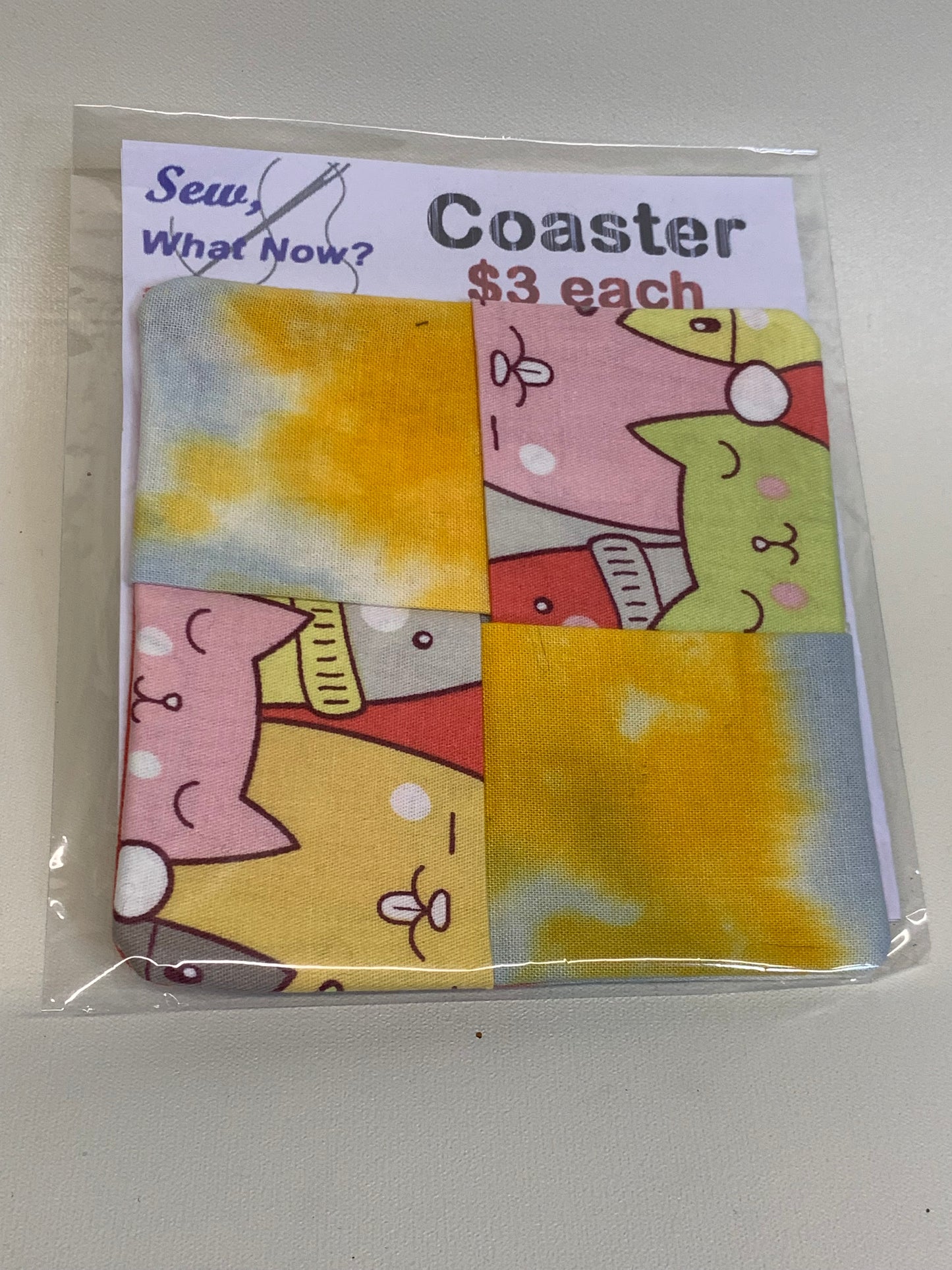 Coaster - pastel cats