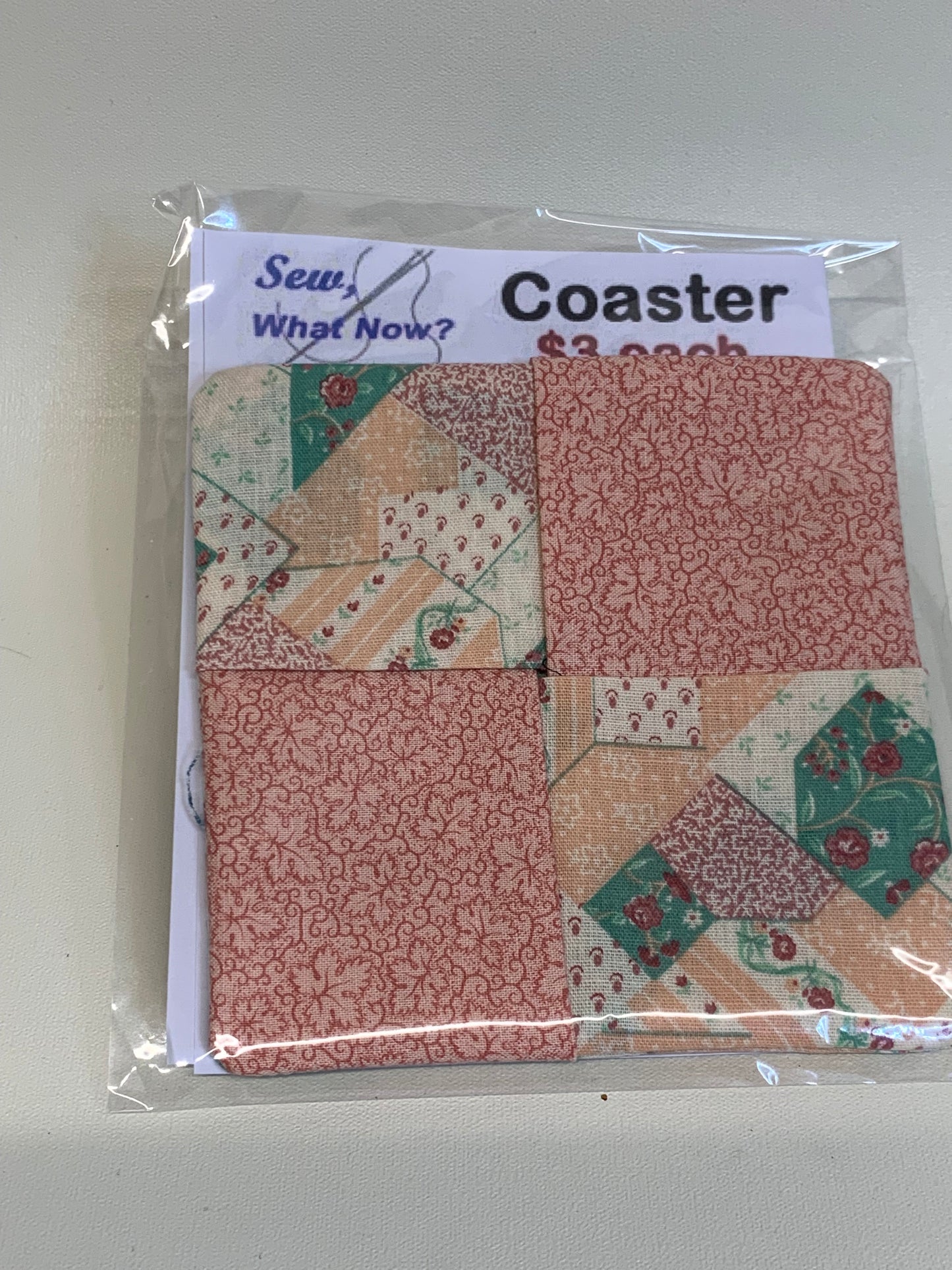 Coaster - Peach tones geometrics