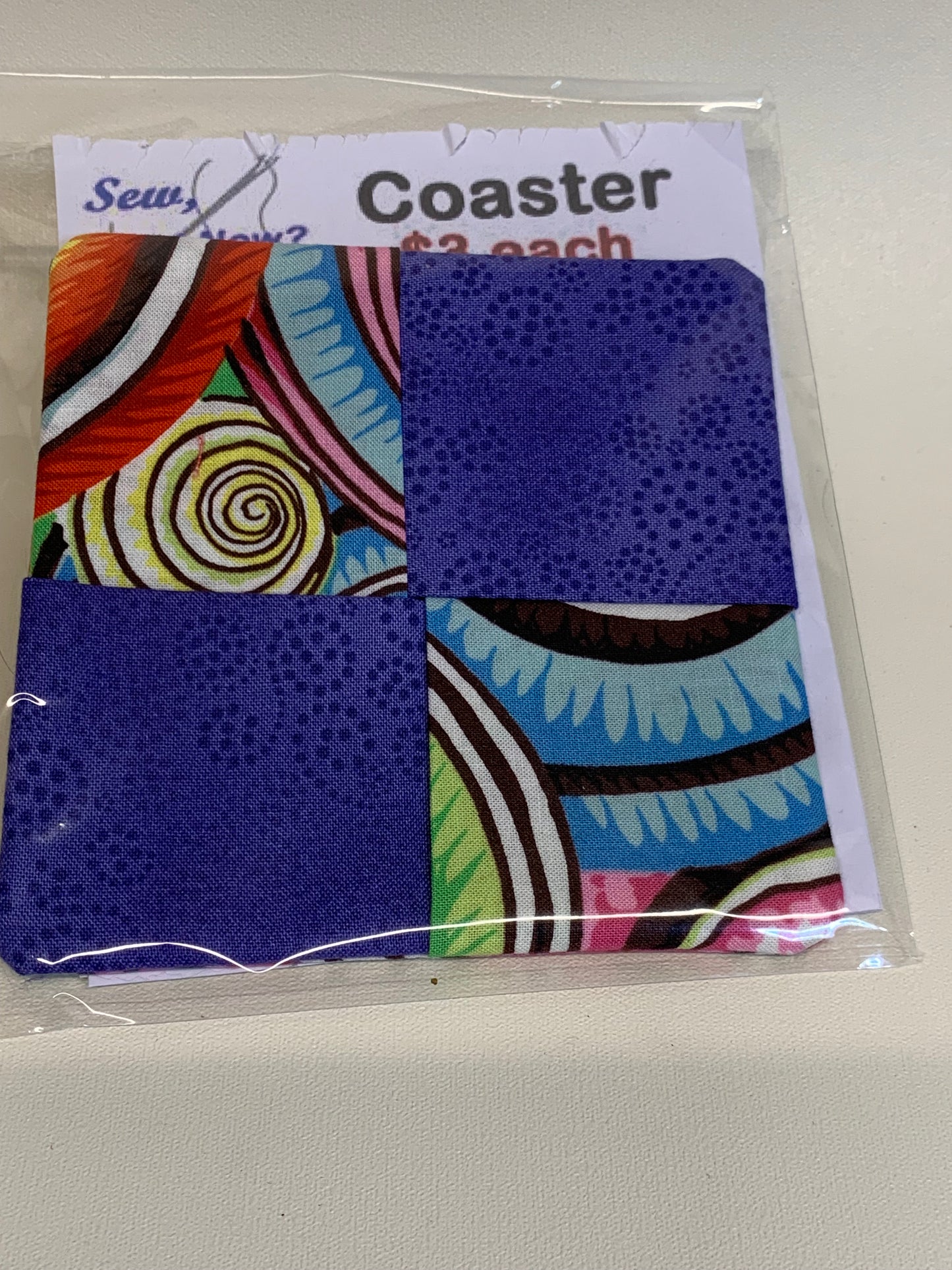 Coaster - Purple with multicolor