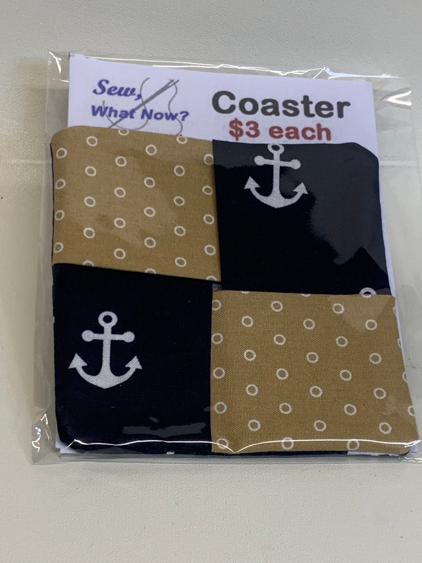 Coaster - Navy with anchors and tan with dots