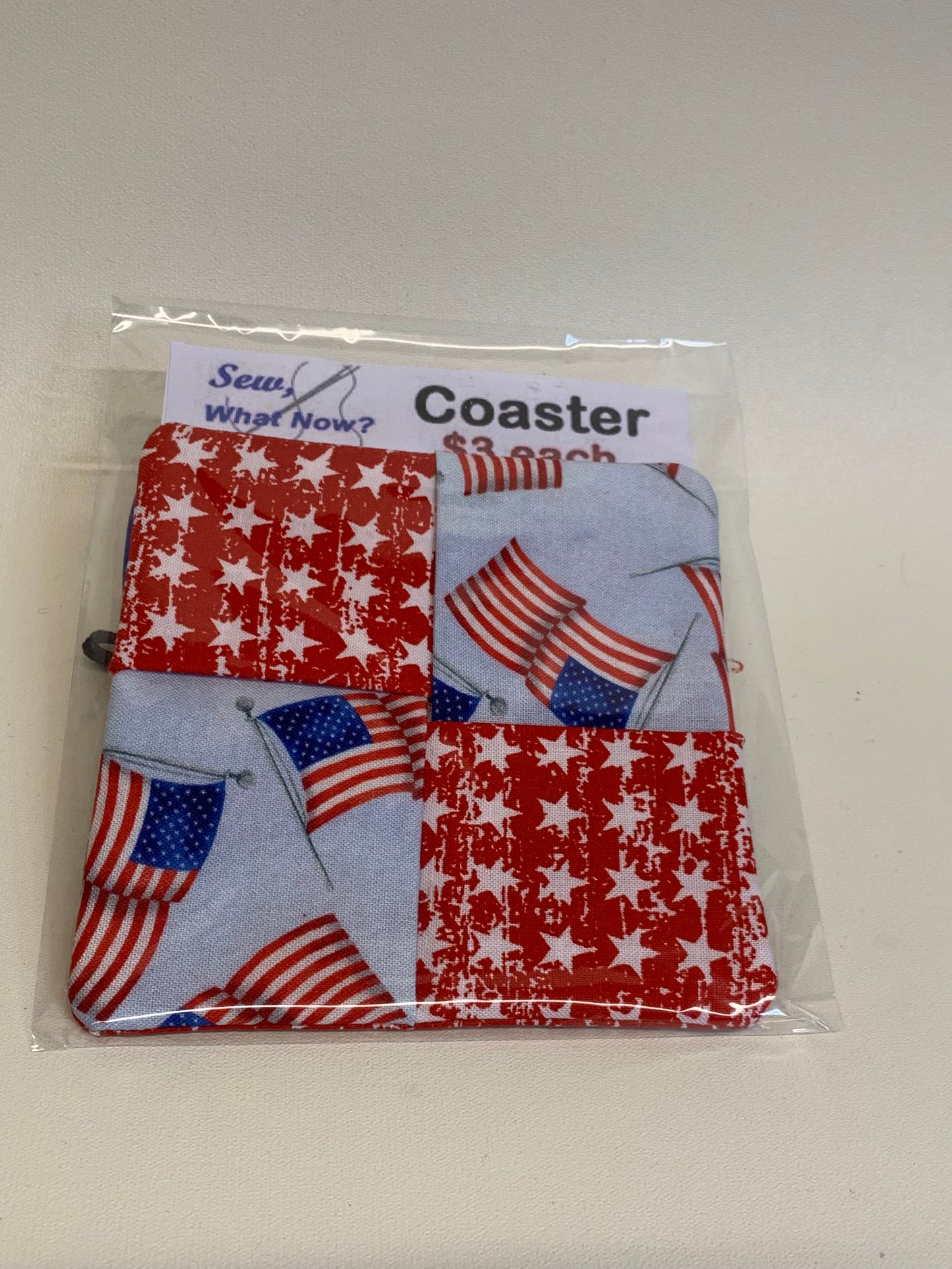 Coaster - American flag and red with stars