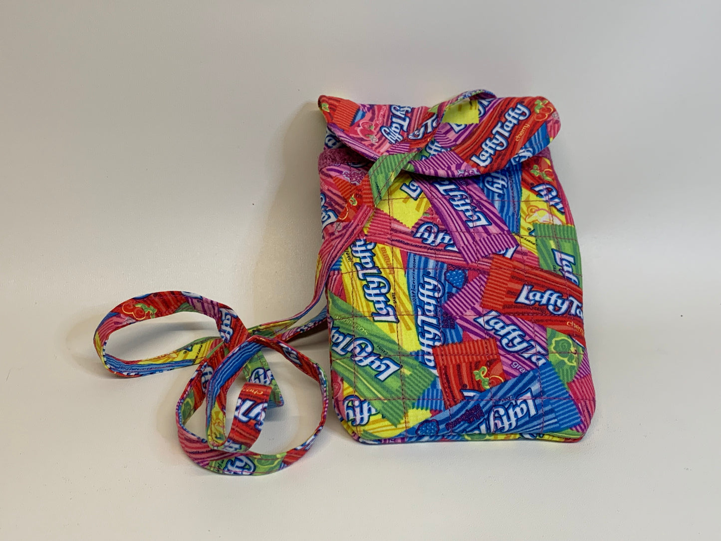 Small Crossbody Purse / Cell Phone Bag -Laffy Taffy. 5"W x 7"H