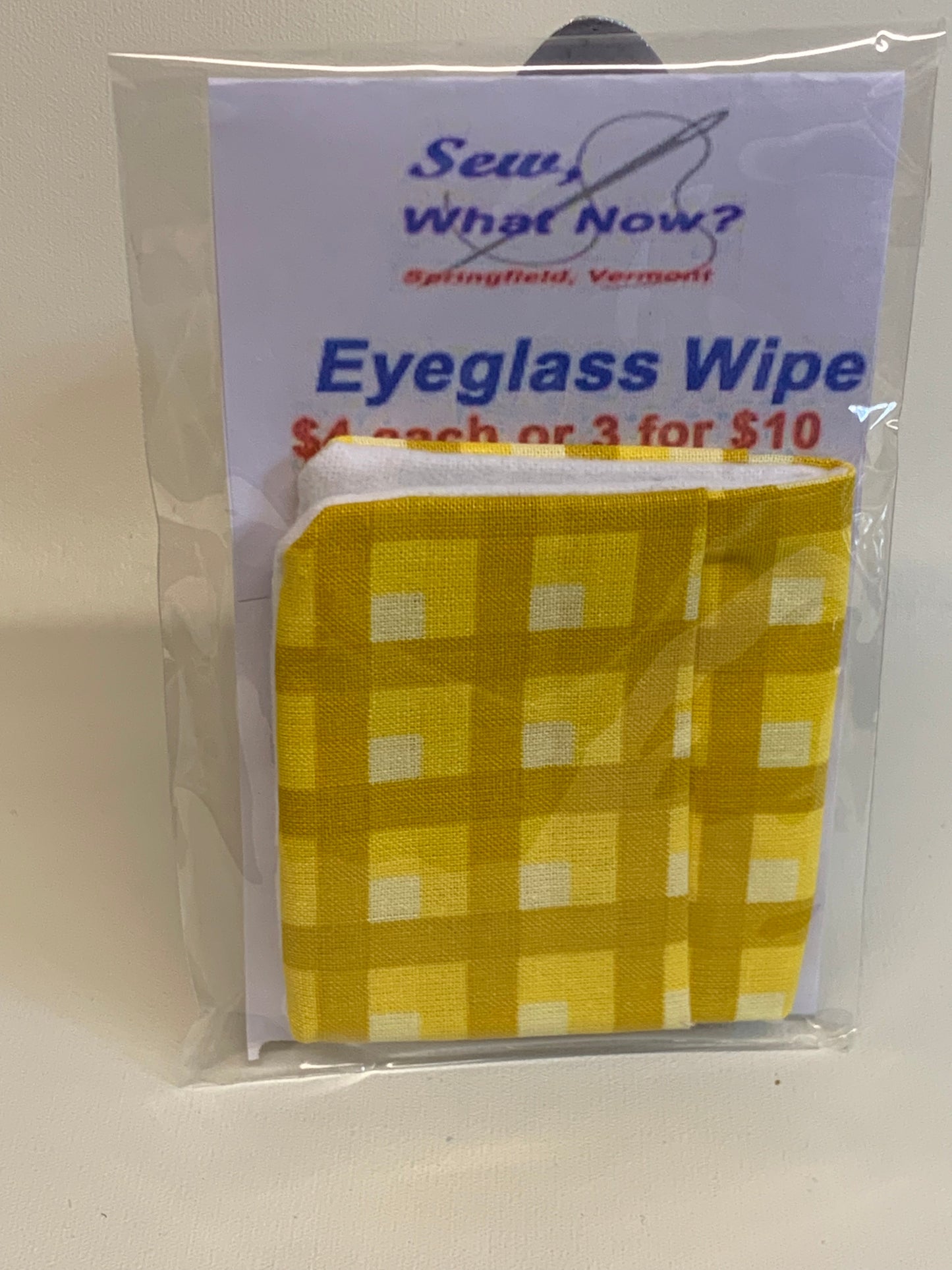 Eyeglass Wipe - Yellow plaid