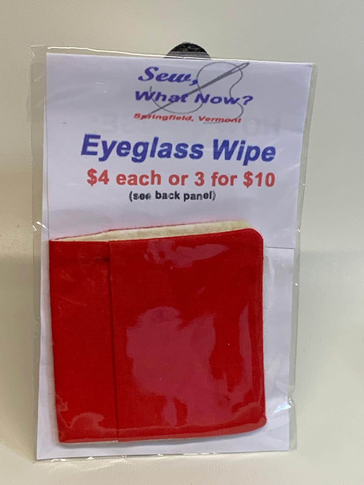 Eyeglass Wipe - Red