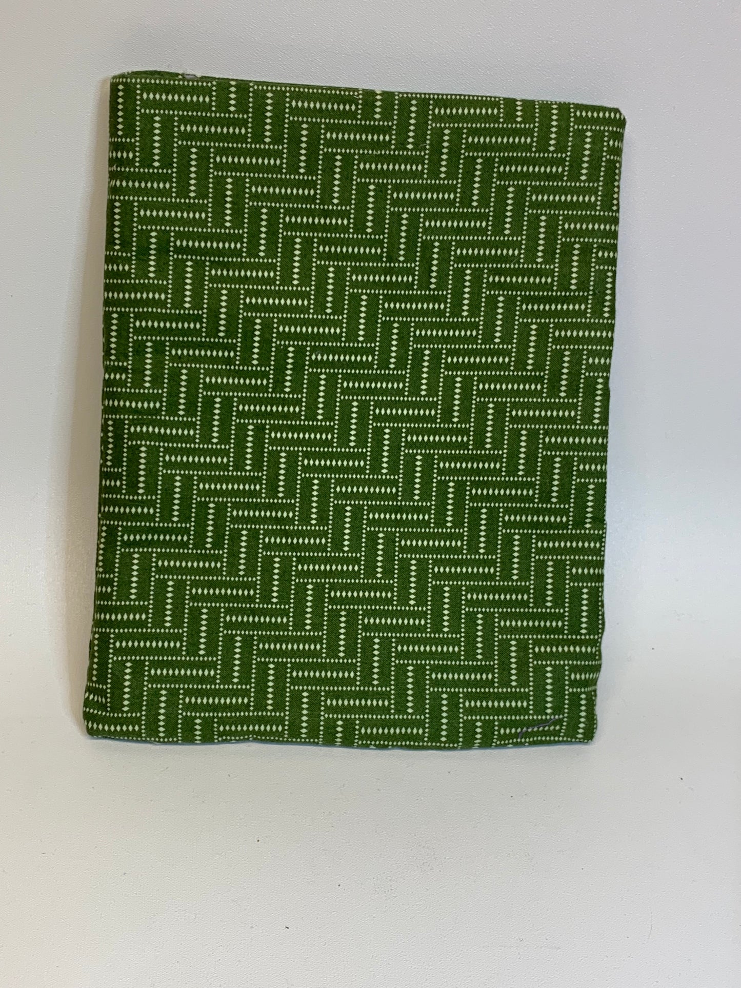 Book / Tablet Sleave - Green/tan geometrics - 9 1/4" x 7 1/4"