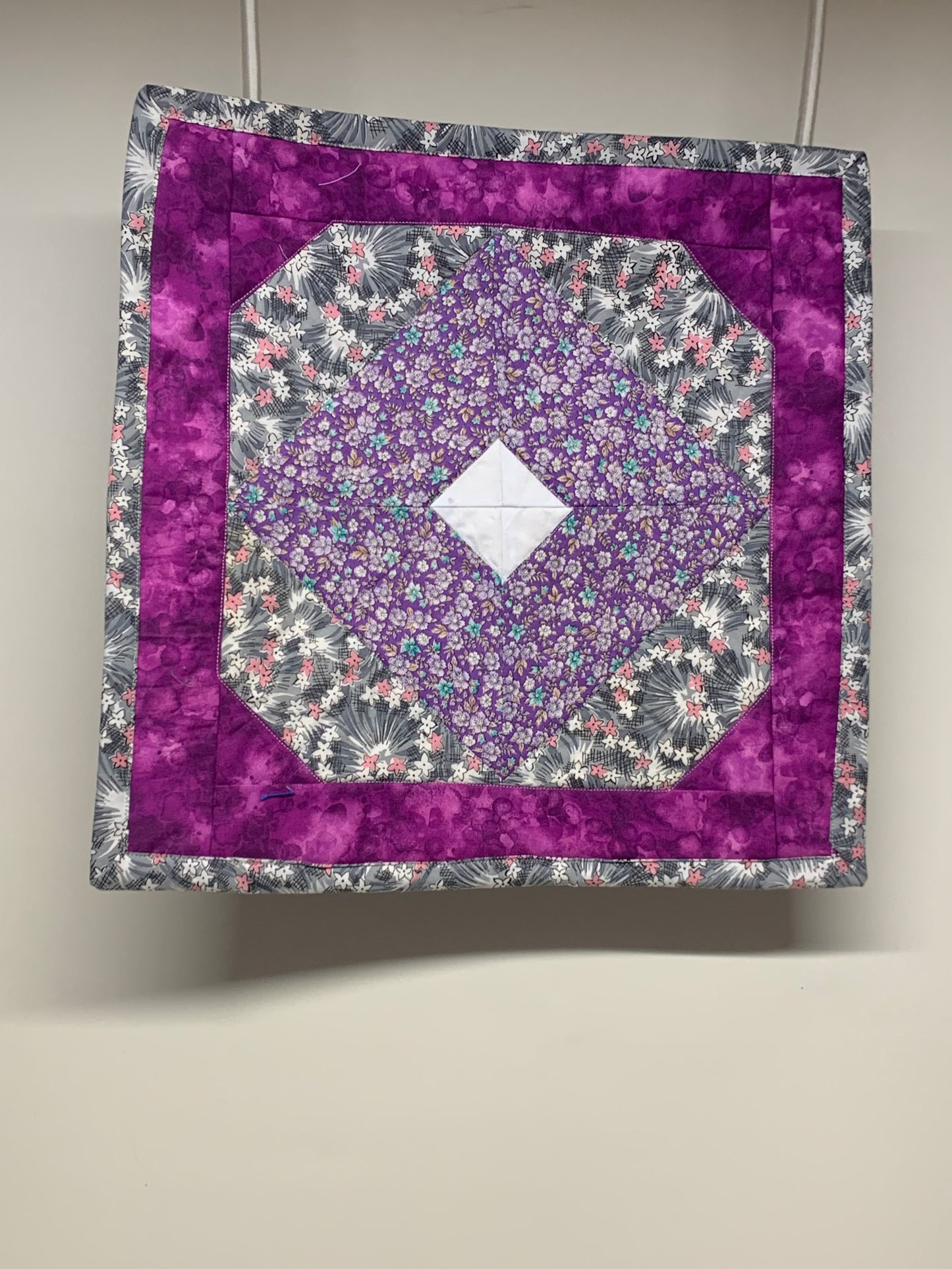 Centerpiece Mat - Purple Geometric- 16" x 16"