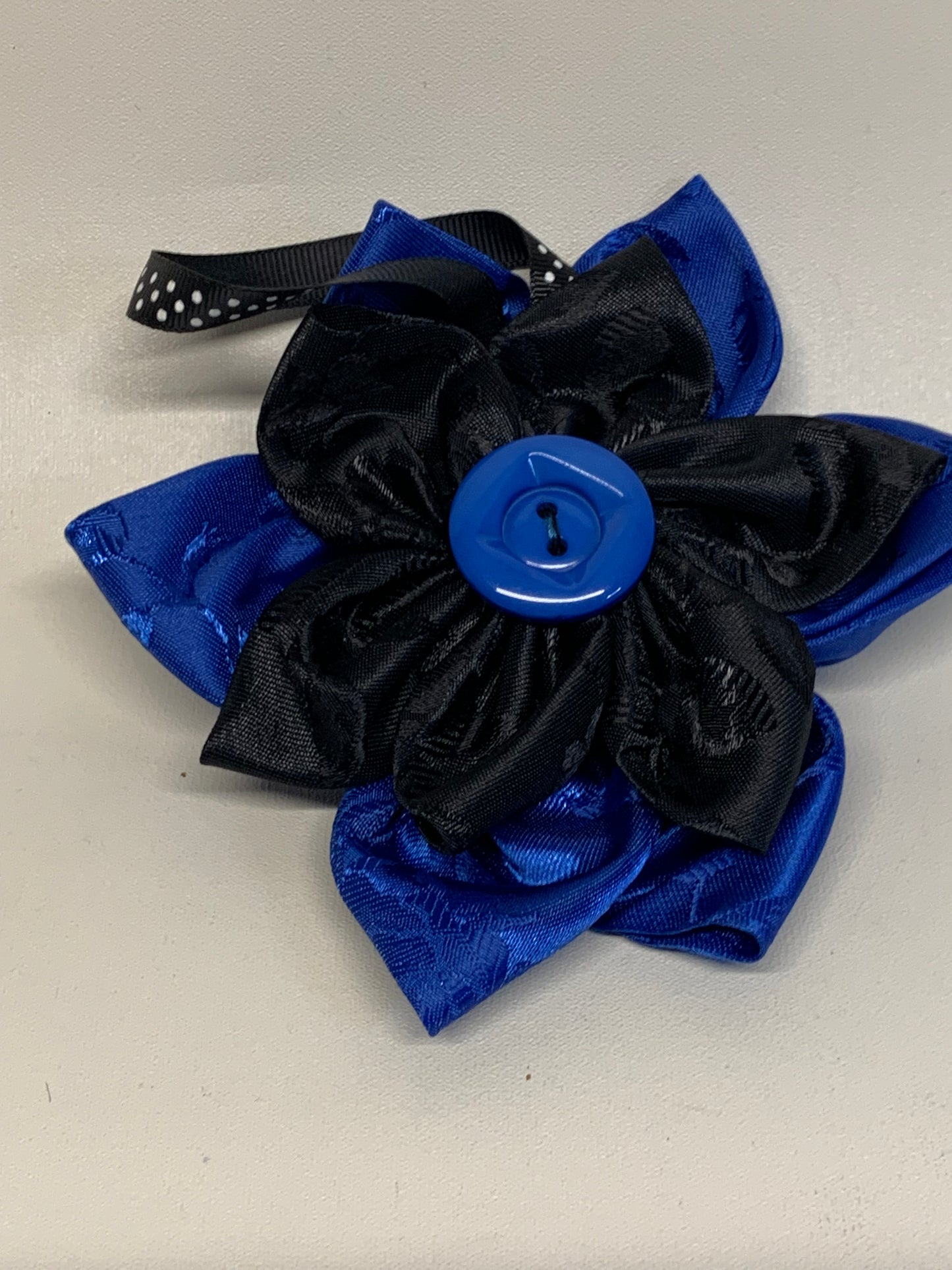 Christmas Ornament - Blue and Black- approx. 5.5" Tall