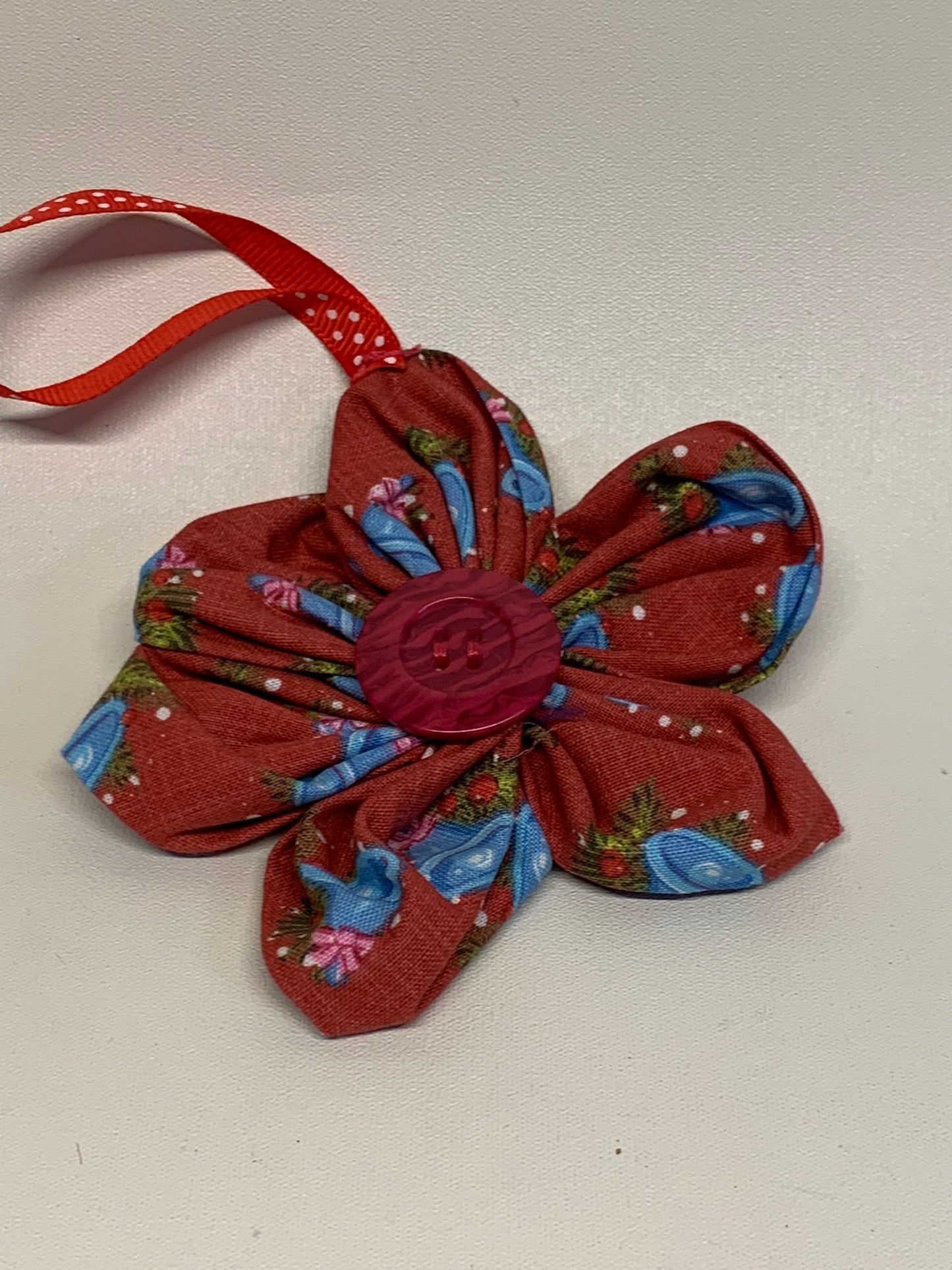 Christmas Ornament - Red and blue - approx. 4.5" Tall