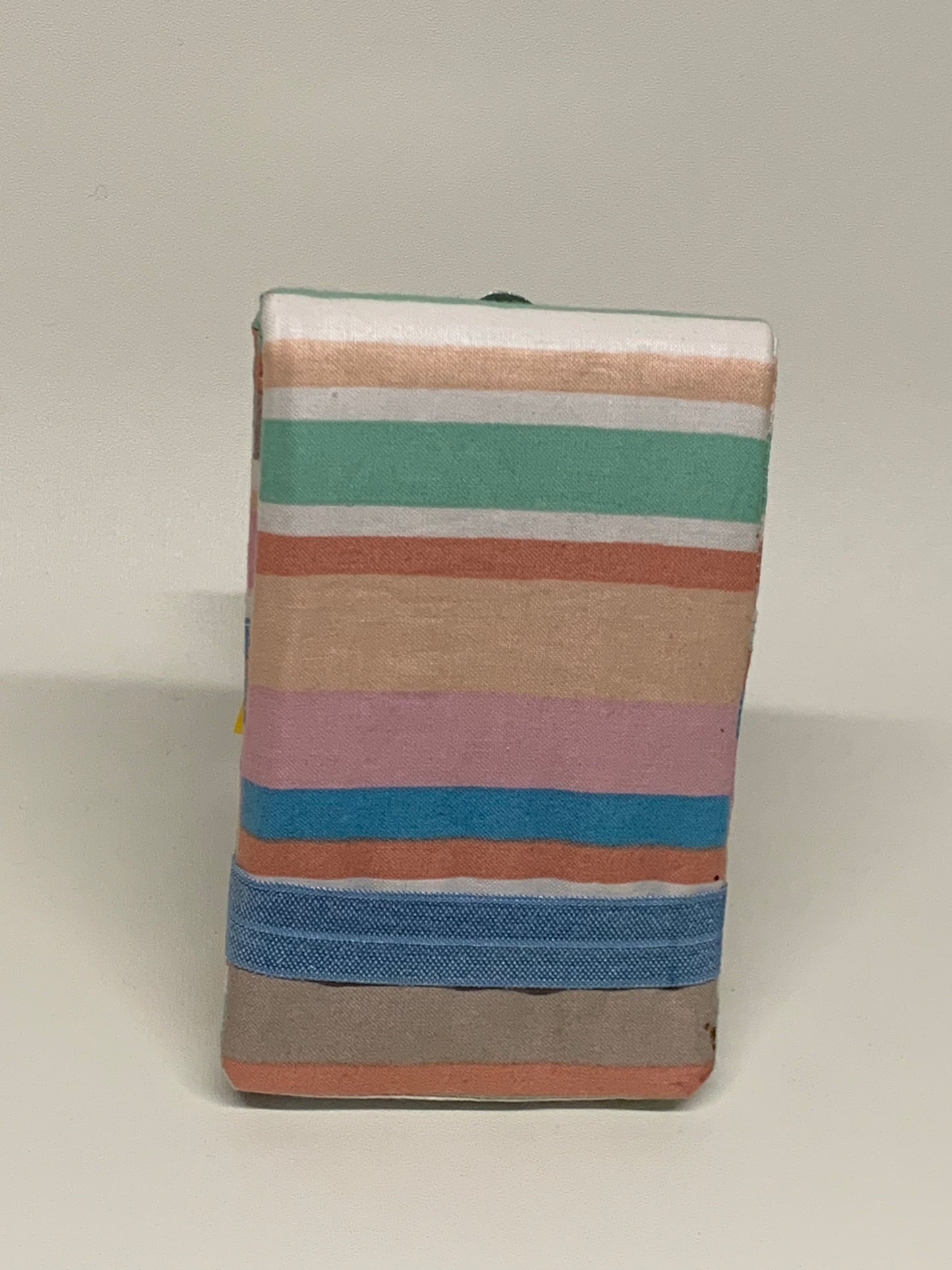 Notebook Cover - 4" X 6" (flips over top) - Pastel strips