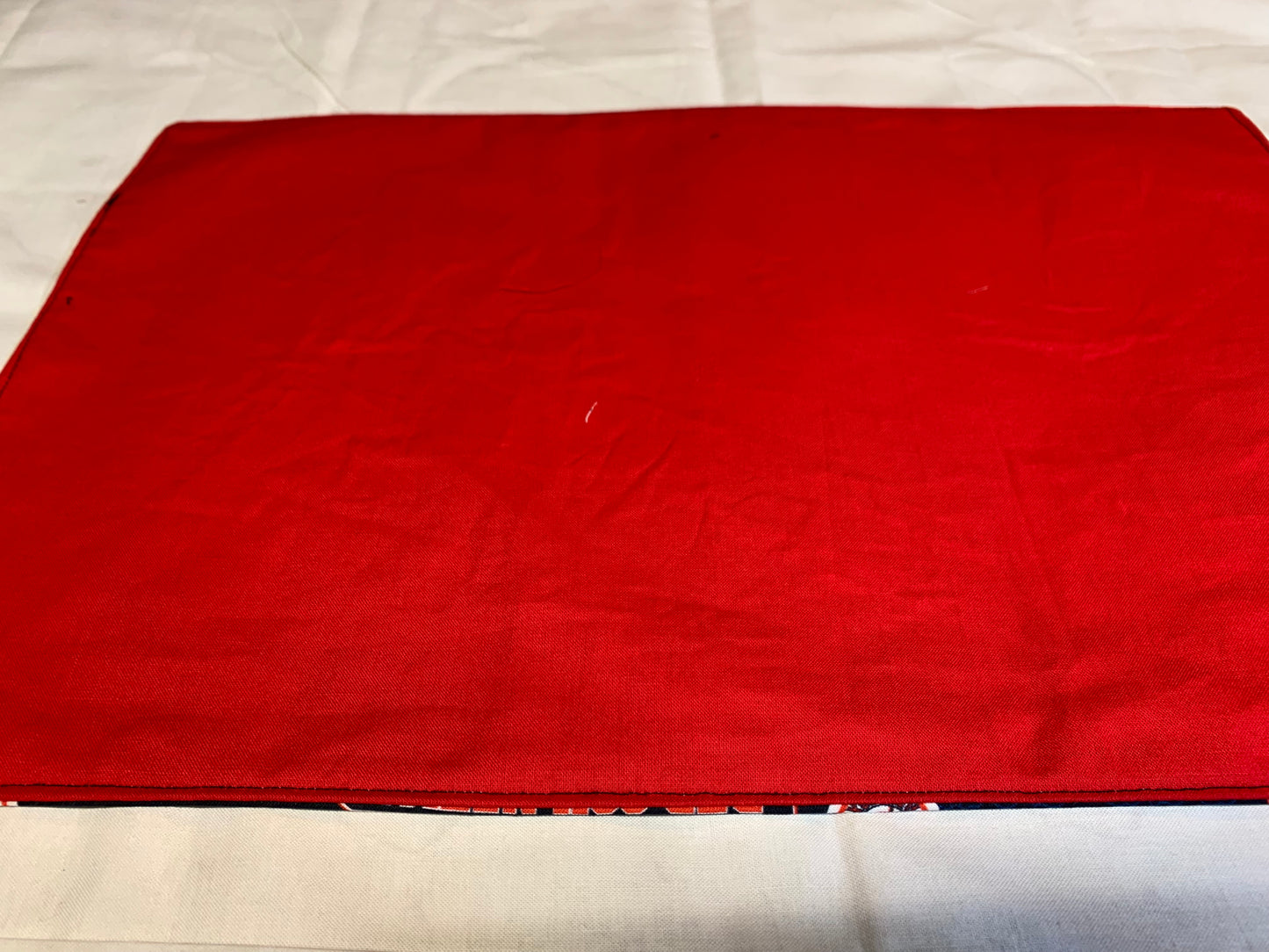 Placemat - Red Sox on one side and solid red on the other side - 11 1/2" x 17"