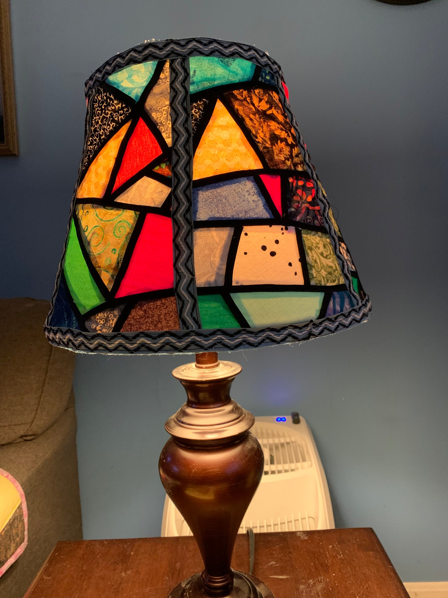 Lamp Shade Cover - all fabric stained glass look
