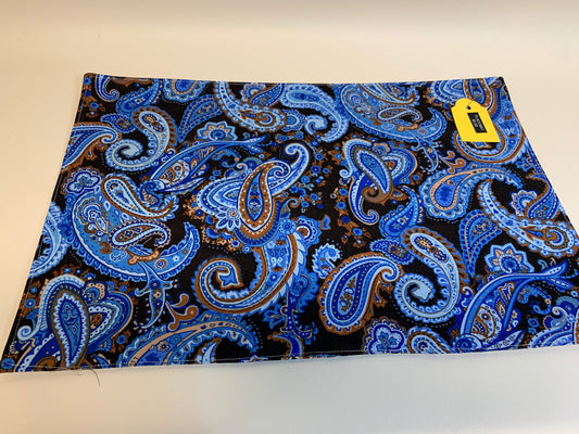 Placemat -  Blue Paisley - 11 1/2" x 17"