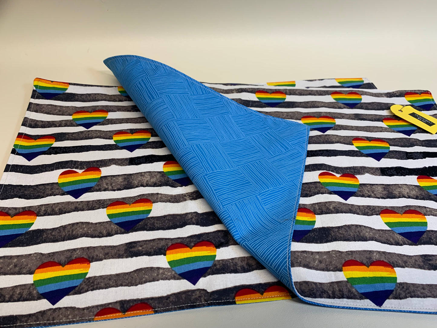 Placemat - Rainbow Hearts -   11 1/2" x 17"
