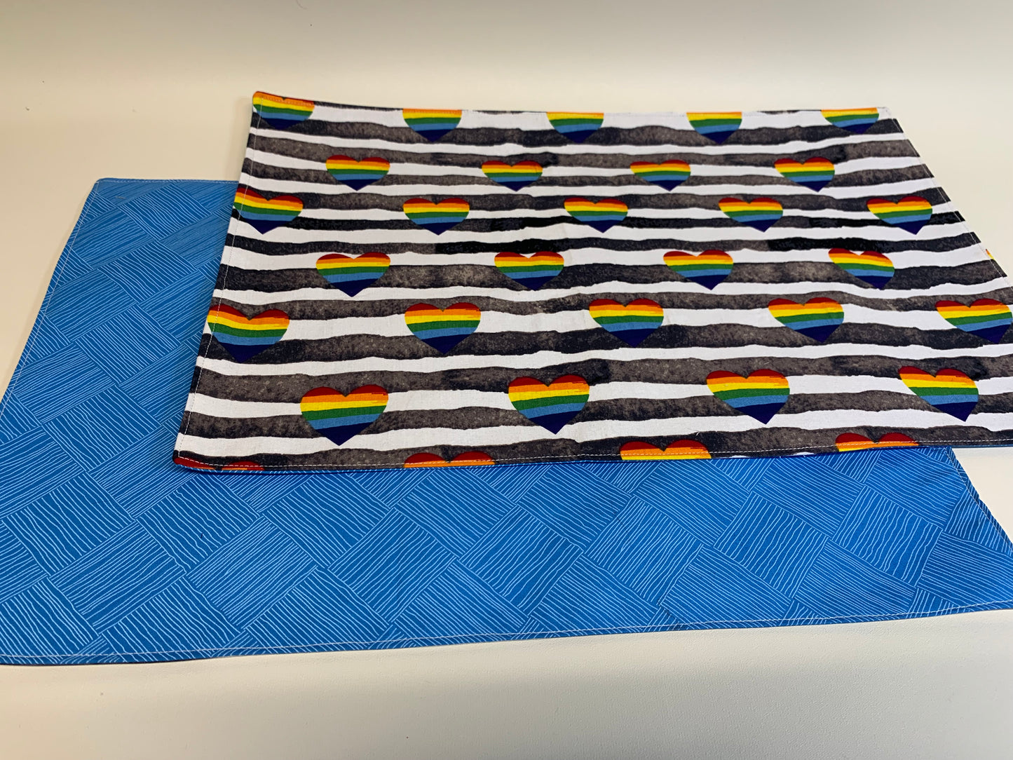 Placemat - Rainbow Hearts -   11 1/2" x 17"