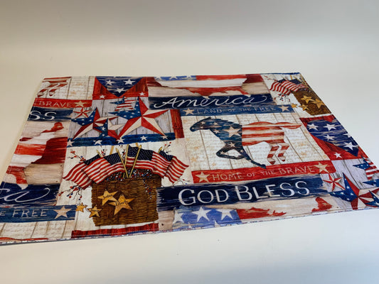 Placemat -God Bless America -   11 1/2" x 17"
