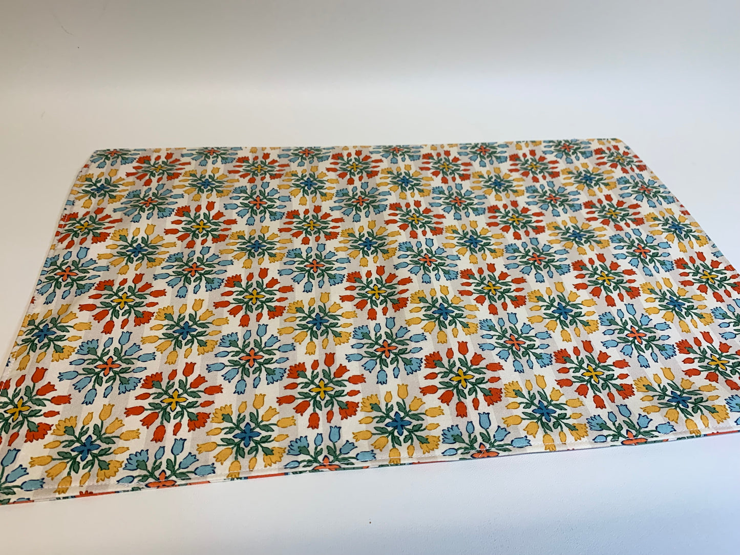 Placemat -Orange floral pattern  -   11 1/2" x 17"