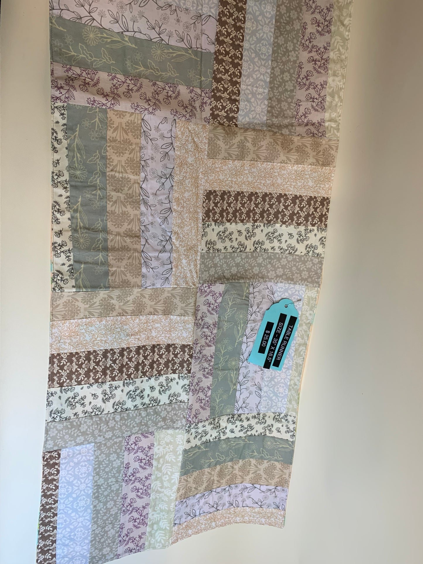 Table Runner - Tan Tones Floral - 35" x 16 1/2"