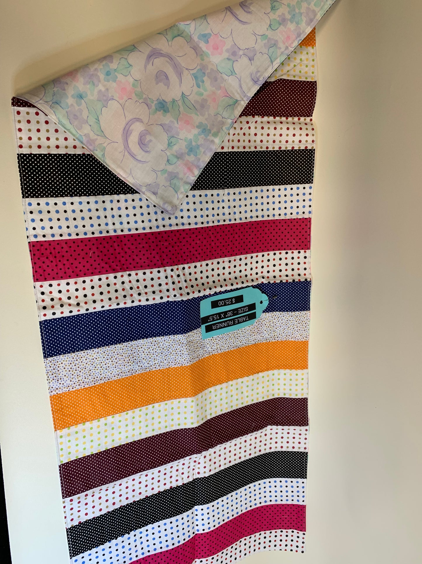 Table Runner - Multicolored Dots - 38" x 15 1/2"