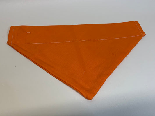 Dog Bandana - Blaze Orange -  for 2 inch collar -