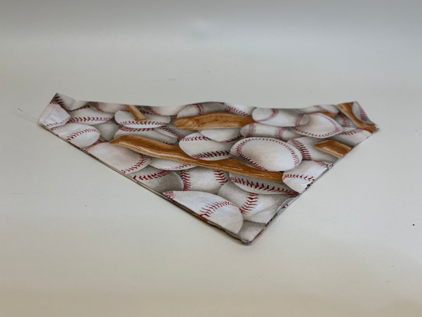 Dog Bandana -Baseball and bat -  for 1 1/2 inch collar