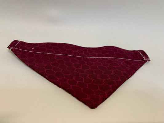 Dog Bandana -Maroon geometric -  for 1  inch collar
