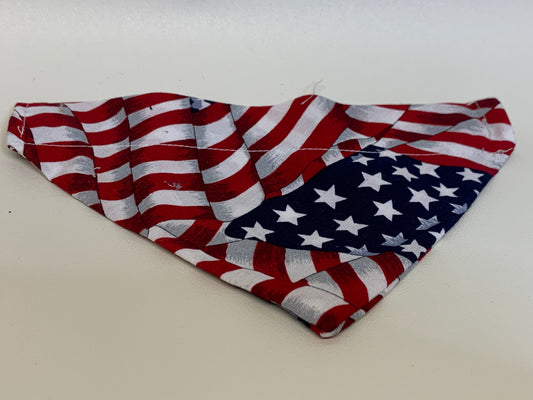 Dog Bandana -American flag -  for 1  inch collar