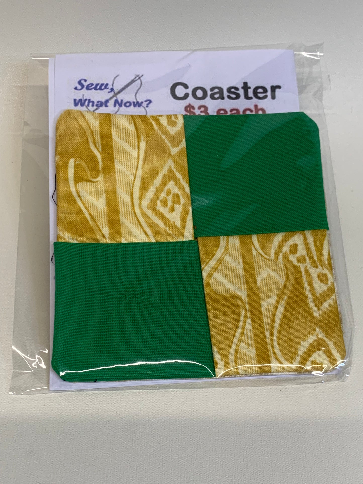 Coaster - Green and gold
