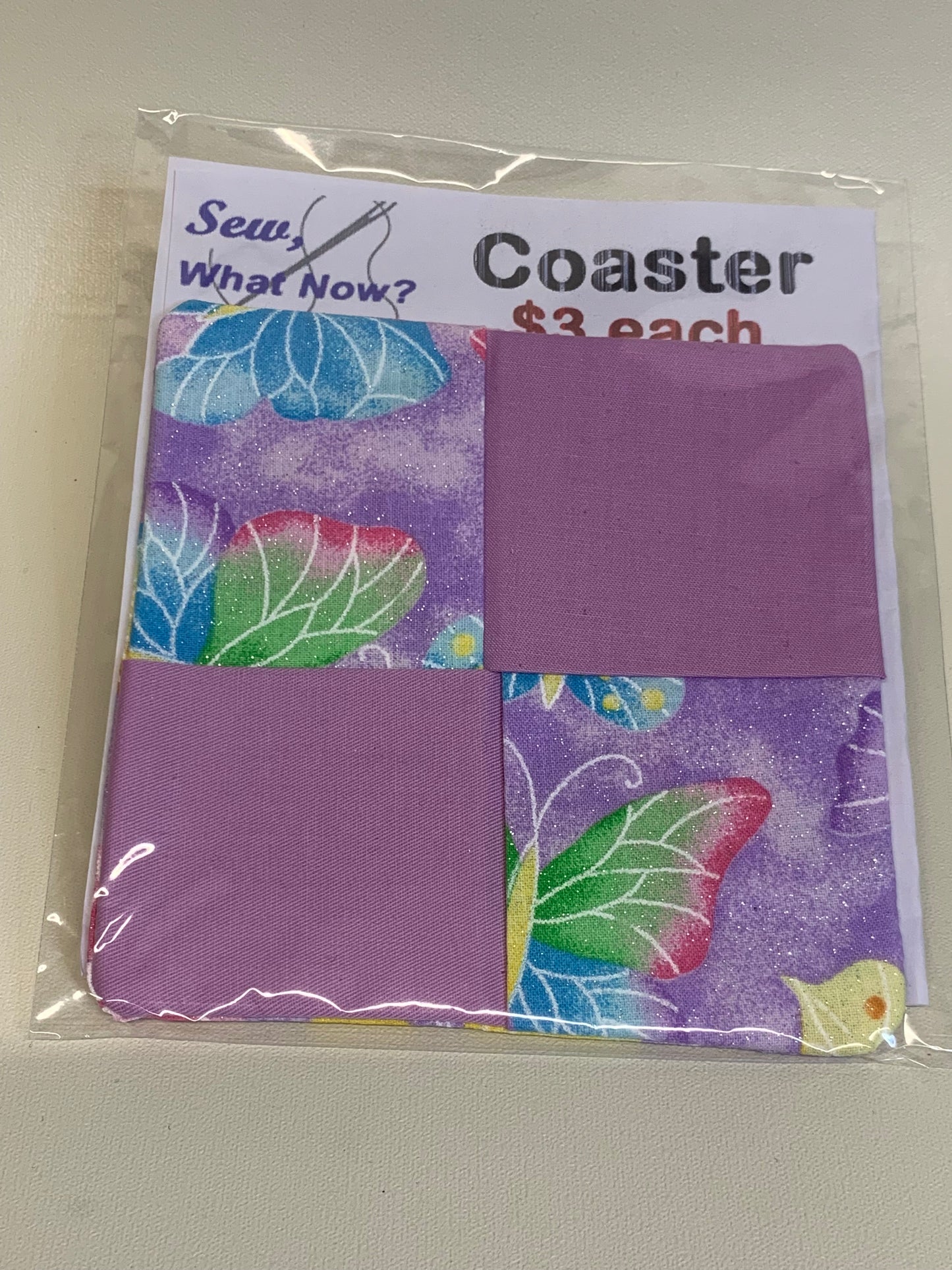 Coaster - Lavender with butterflies