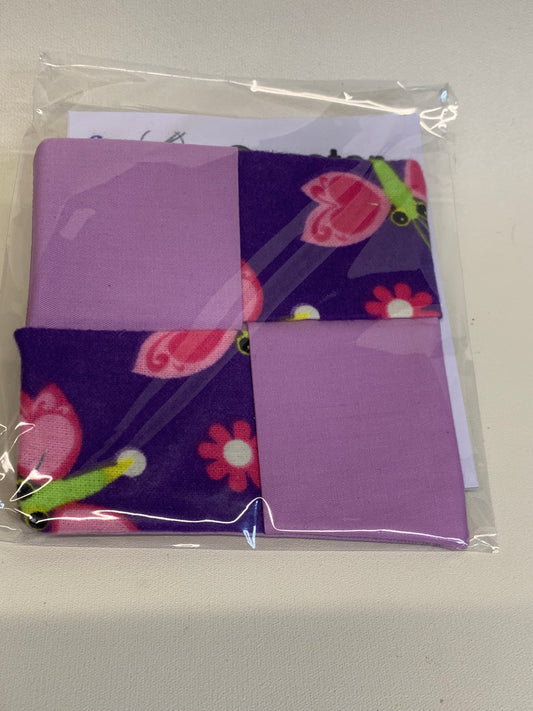 Coaster - purple and lavender with fireflies