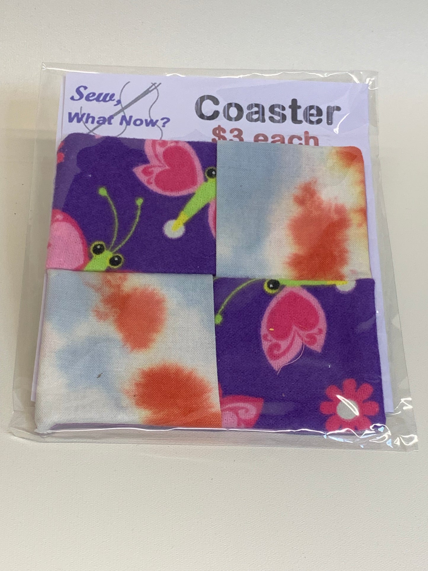 Coaster - fireflies on purple