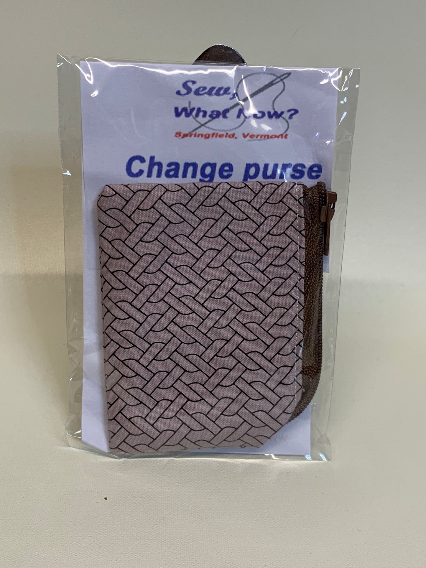 Change Purse - Tan geometric