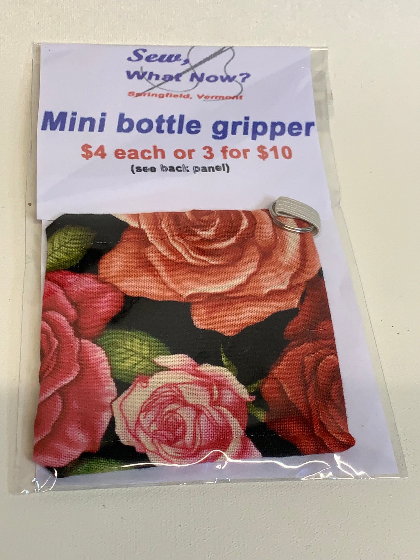 Bottle Gripper (Mini) - 3" x 3" - Roses