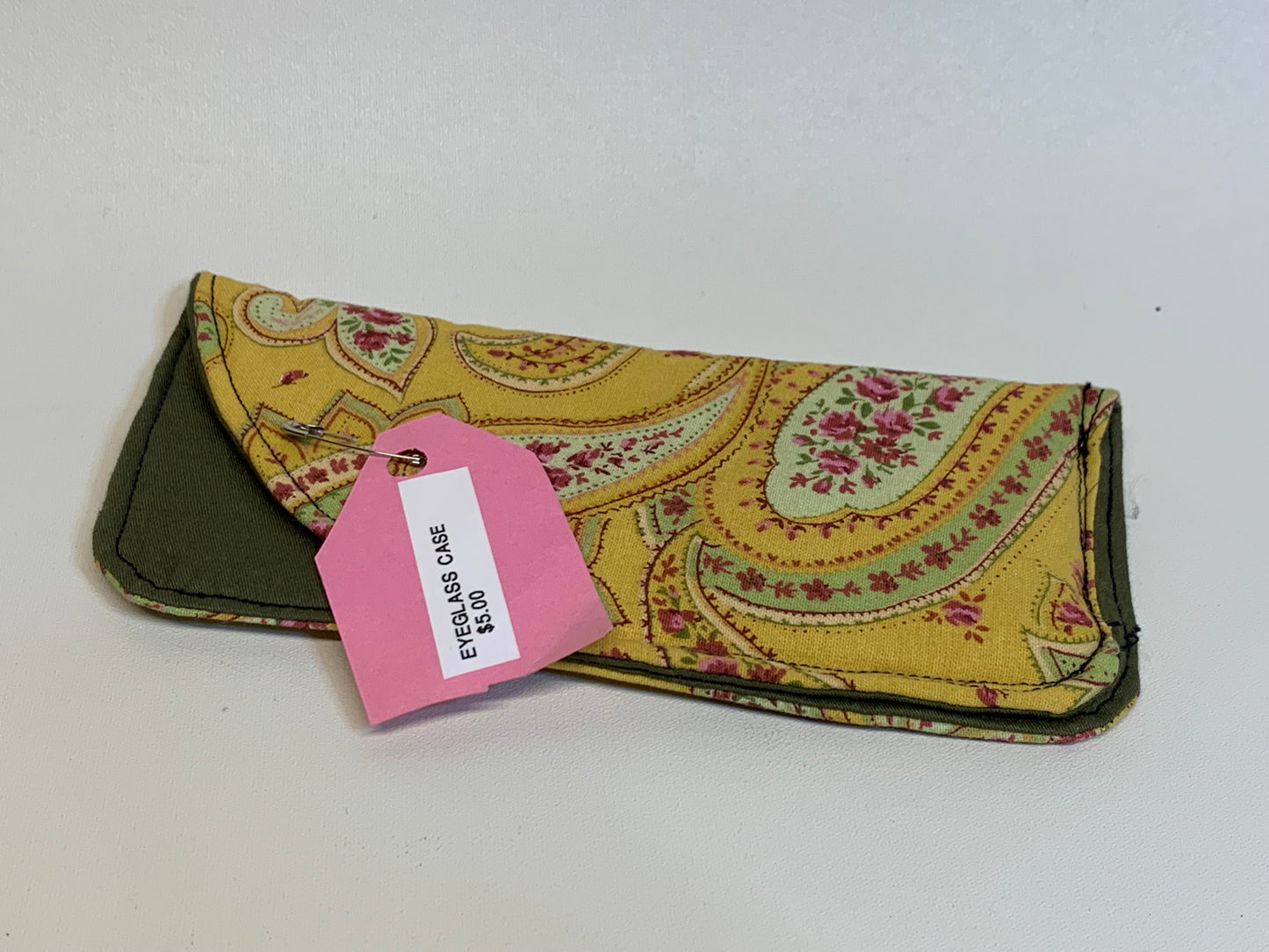 Eyeglass Case - Yellow paisley