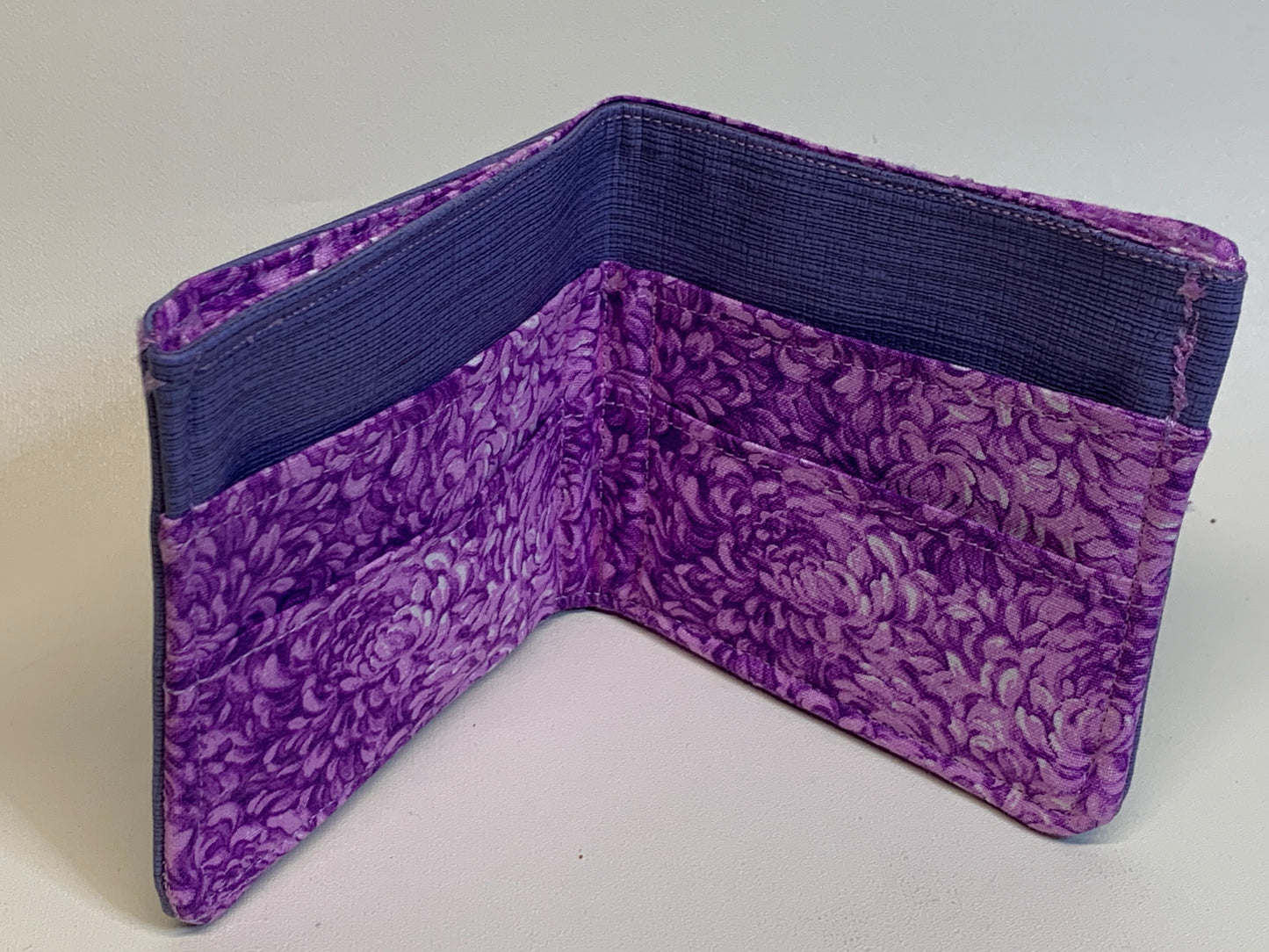 Bi-fold Wallet - Light Purple (vinyl) and purple inside