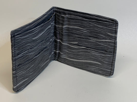 Bi-fold Wallet - Grey wavy lines