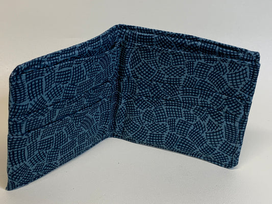 Bi-fold Wallet - Bluish grey geometrics