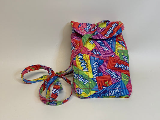 Small Crossbody Purse / Cell Phone Bag -Laffy Taffy. 5"W x 7"H