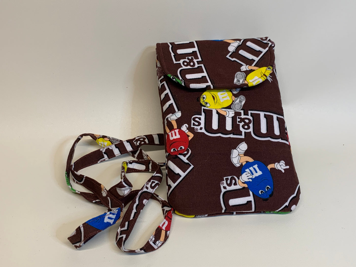 Small Crossbody Purse / Cell Phone Bag -M&Ms  5"W x 7"H