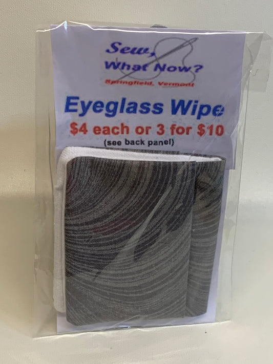 Eyeglass Wipe - grey swirls