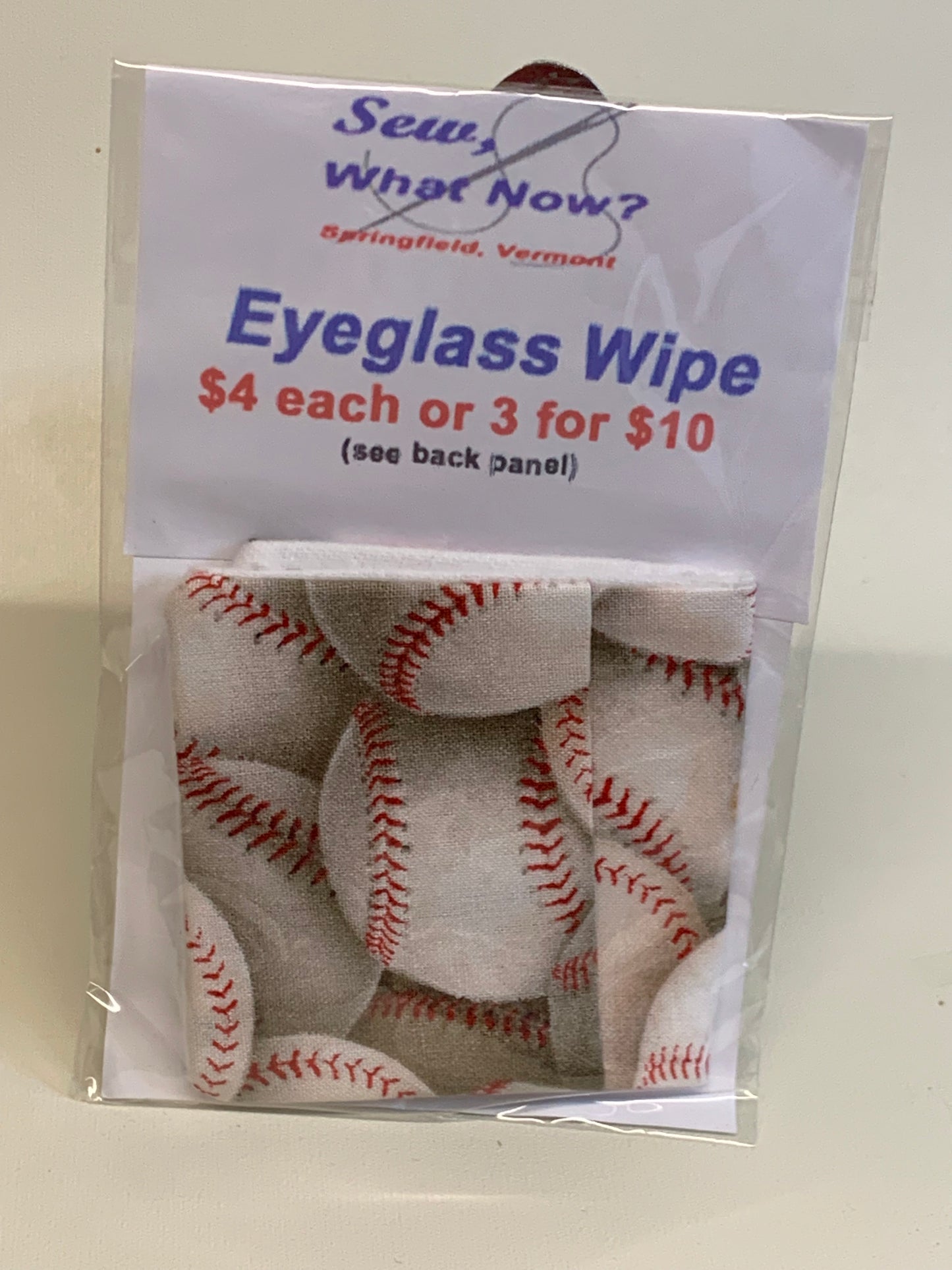 Eyeglass Wipe -Baseball