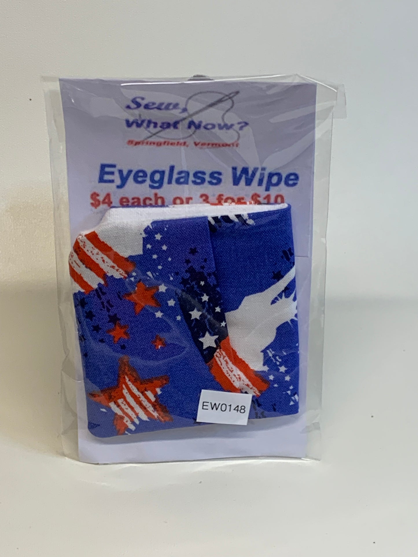Eyeglass Wipe -Patriotic - red/white/blue