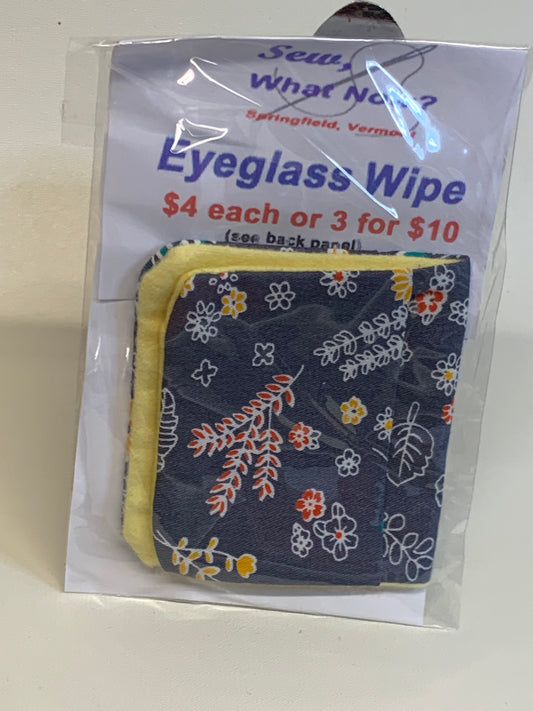 Eyeglass Wipe - Grey with florals
