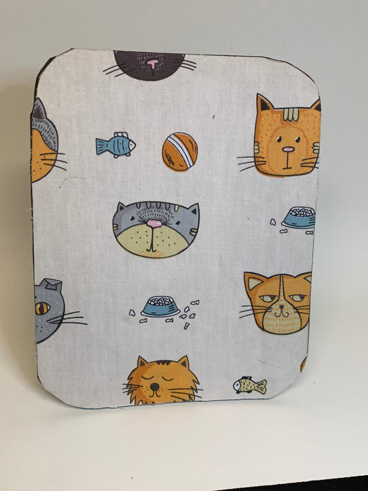 Mouse Pad - 7 1/2" x 9" - Tan with cats 2