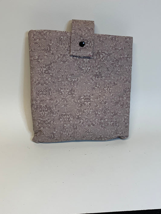 Book / Tablet Sleave - Light brown - 8" x 7" with snap closure