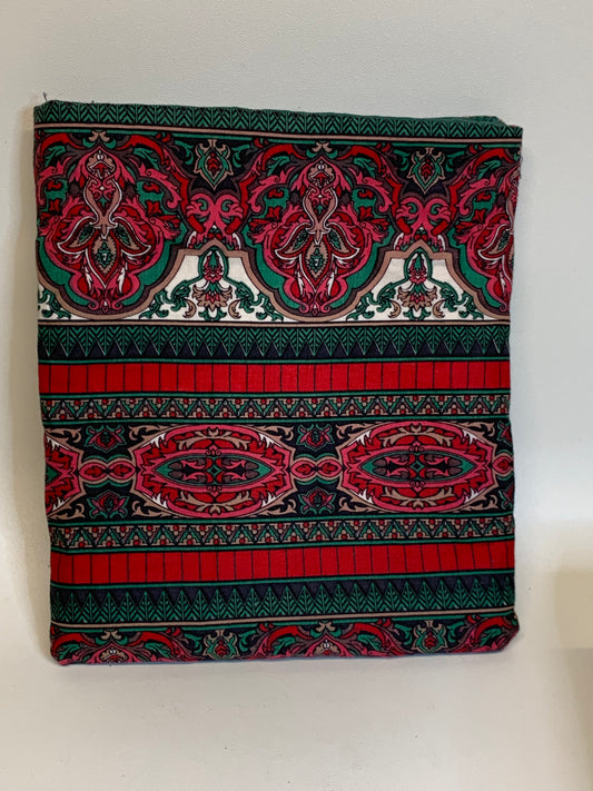 Book / Tablet Sleave - Red/Green/Tan/White designs - 10" x 8 3/4"