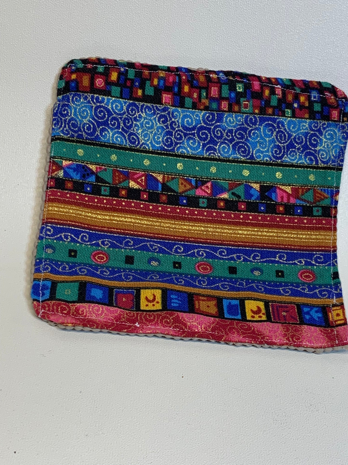 Bottle Gripper - 6" x 6" - Multicolor geometrics