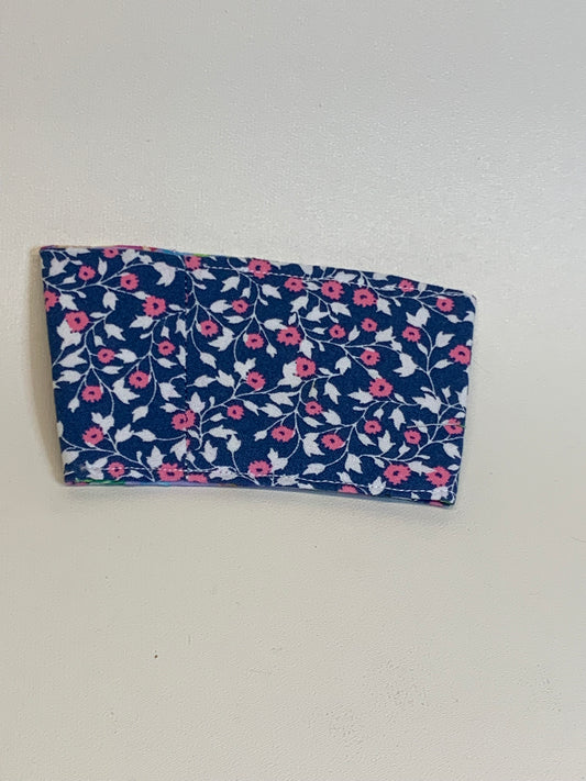 Coffee Cup Cozy - Blue with flowers